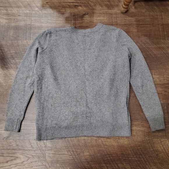 Lovestitch Faux Wrap Sweater Taupe Brown Cozy Warm Boho Preppy Neutral Winter S - Picture 3 of 7